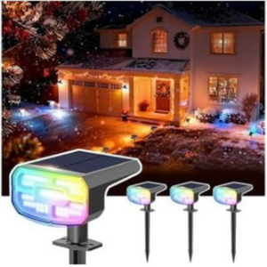 4-Pack Solar Outdoor Spot Lights