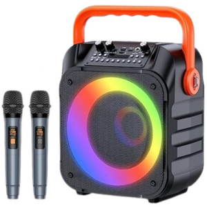 Bluetooth LED Karaoke Machine w/Mics