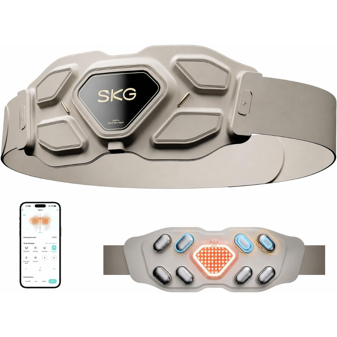 SKG W9 Pro Cordless Heated Lower Back Massager w/App