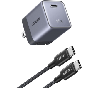 Ugreen Nexode Air 65W USB-C GaN Charger w/Prongs & 100W Cable