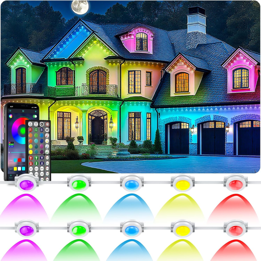 Outdoor 400' LED Eave Lights w/Remote Control