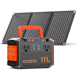 Portable 111Wh Solar Power Station w/Panel