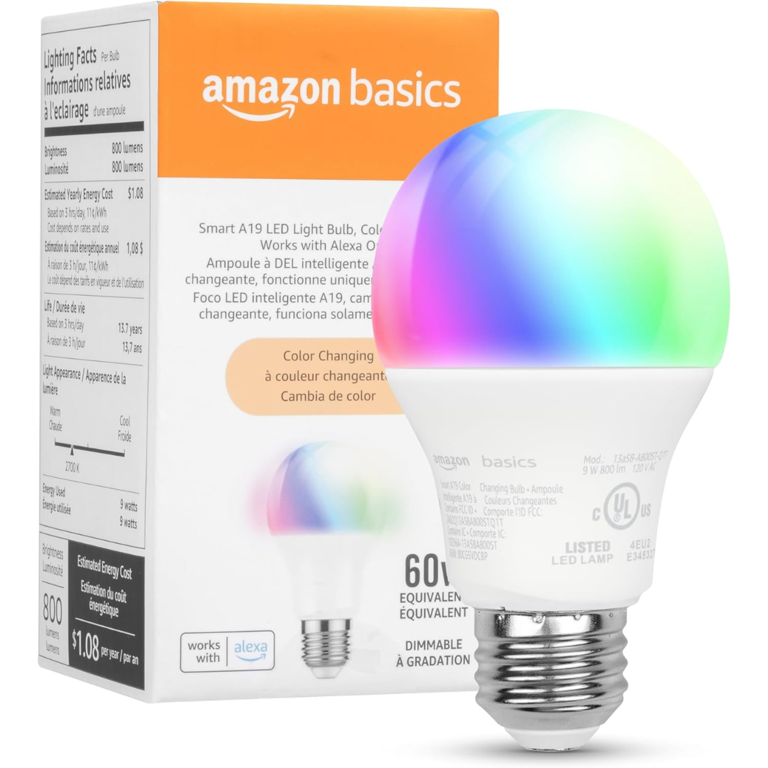 Amazon Basics Smart A19 LED Bulb