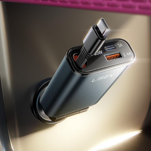 Lisen Retractable USB C Car Charger