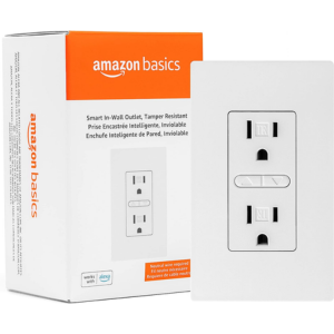 Amazon Basics Smart In-Wall Outlet w/Alexa