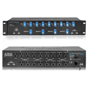 Technical Pro Rack Mount 17-Outlet Power Supply & Surge Protector w/USB