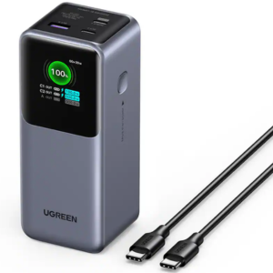 Portable 20000mAh 3-Port Power Bank w/Smart Display