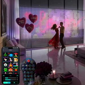 Smart 5' RGBIC LED Curtain Lights w/App