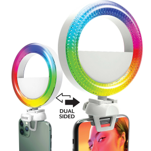 Dual-Sided LED RGB Ring Light w/Phone Mount
