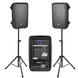 Knox Gear Dual DJ Speaker & Mixer Set