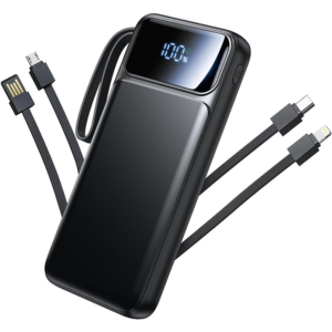 Portable 10000mAh Charger w/Built in Cables
