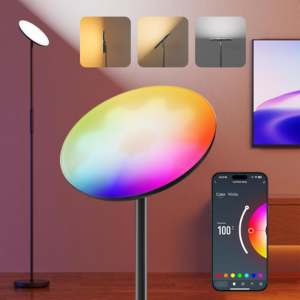 Rotating RGBWW Smart Floor Lamp w/App & Voice Control
