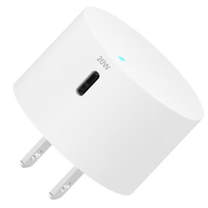 onn 20W Foldable Plug Single USB-C Port Wall Charger