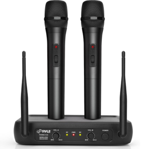Pyle Wireless Microphone System w/ 2 Handheld Mics