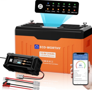 Eco-Worthy 12V 314AH LiFePO4 Bluetooth Battery W/App