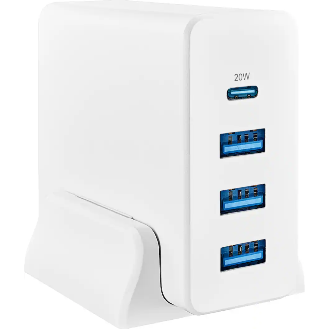 Insignia 47W 4-Port Wall Charger w/ 1 USB-C & 3 USB Ports