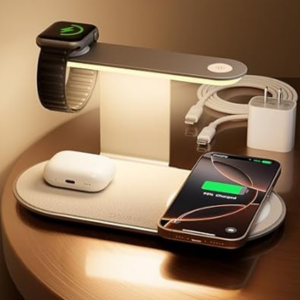 Wireless 3-in-1 Charging Station w/Night Light