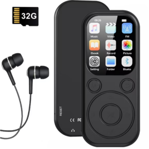 Portable HiFi Bluetooth 5.3 MP3 32GB Player