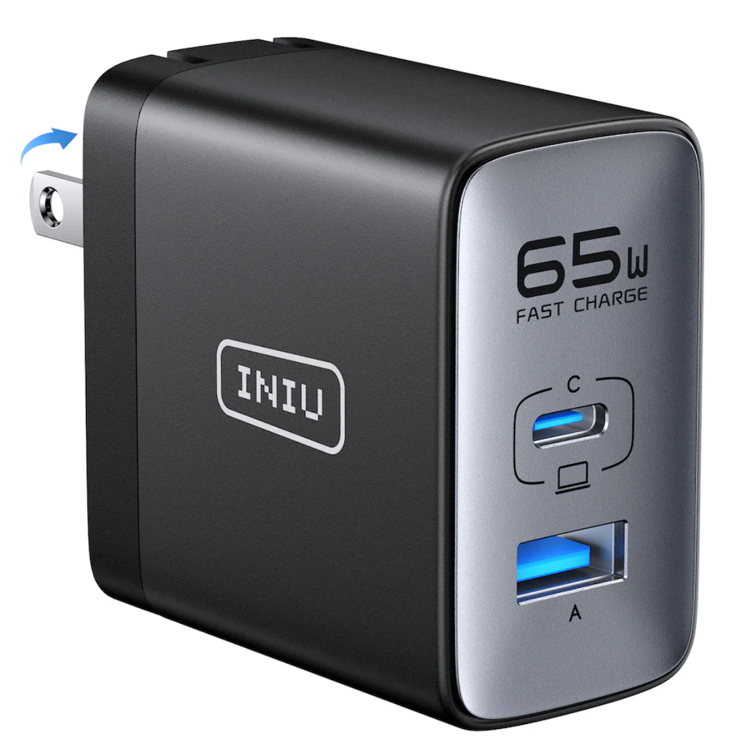 INIU 2-Port Leopard 65W USB Wall Charger
