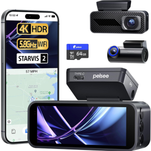 Pelsee P1 Pro 4K Dual Dash Cam