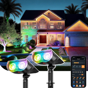 Linkind 2-Pack Smart Outdoor Solar Spot Light w/App