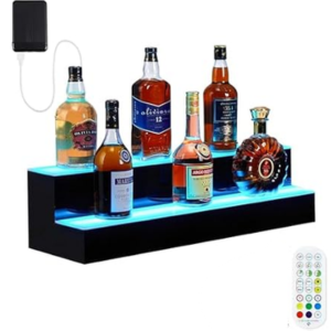 2-Tier 40'' LED Lighted Liquor Bottle Shelf