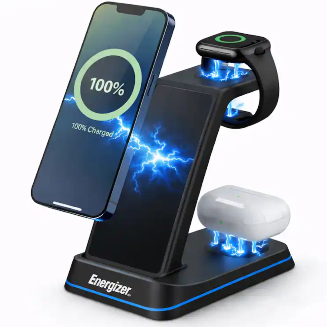 Energizer 3-in-1 15W Qi Wireless Charging Station