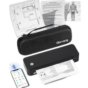 Wireless Inkless Thermal Printer w/Carry Case & 3 Paper Rolls