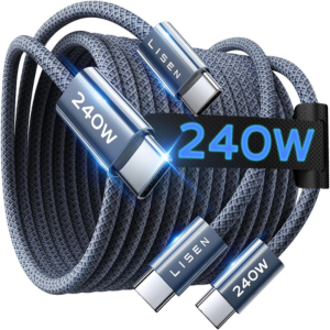 Lisen 2-Pack 6' USB C to USB C Fast Charging Cable