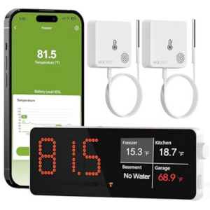 2-Pack Smart WiFi Freezer Thermometer w/App