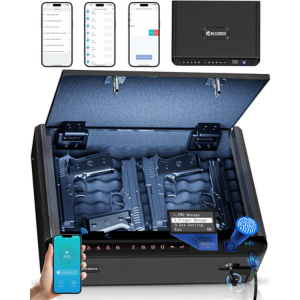 Biometric Gun Safe for 4 Handguns w/App
