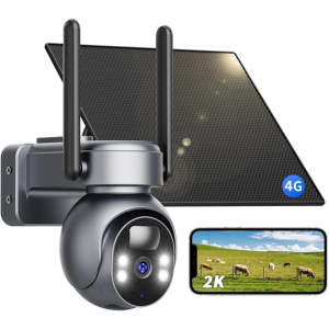 Wireless 4G LTE Cellular Solar Security Camera