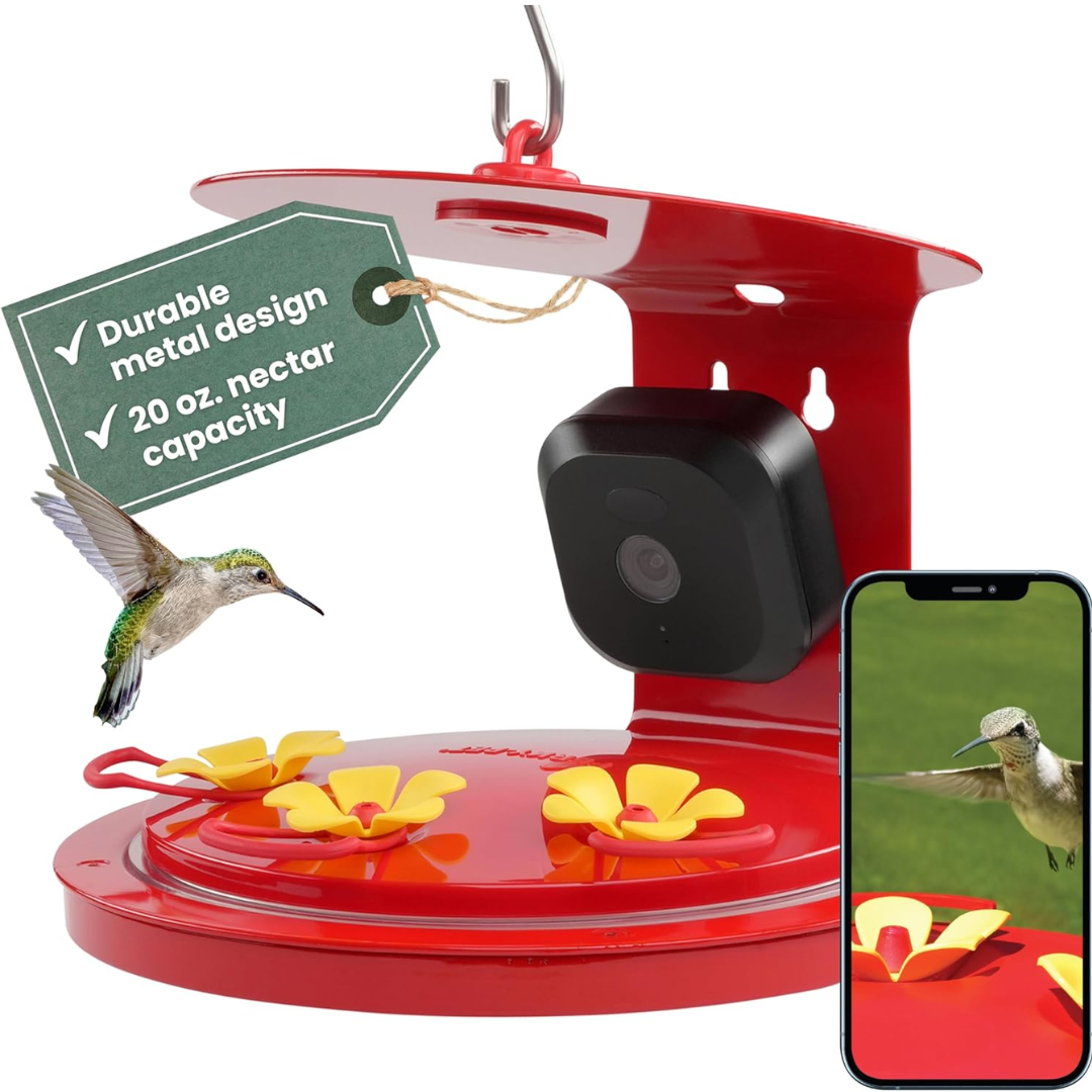 Perky-Pet Smart Hummingbird Feeder w/Camera & App