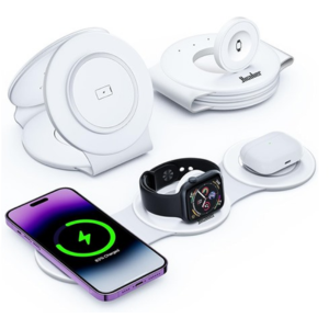 Foldable 3-in-1 Magnetic Wireless Charging Station