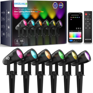 6-Pack Smart RGBW Landscape Spotlights w/App