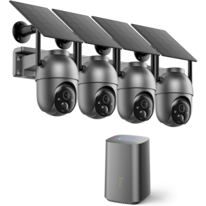 Sehmua 4-Pack 2K Wireless Solar Security Cameras