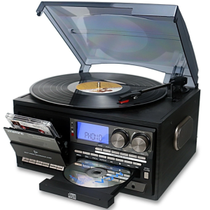 Vintage Bluetooth Record Player w/CD Tape Radio