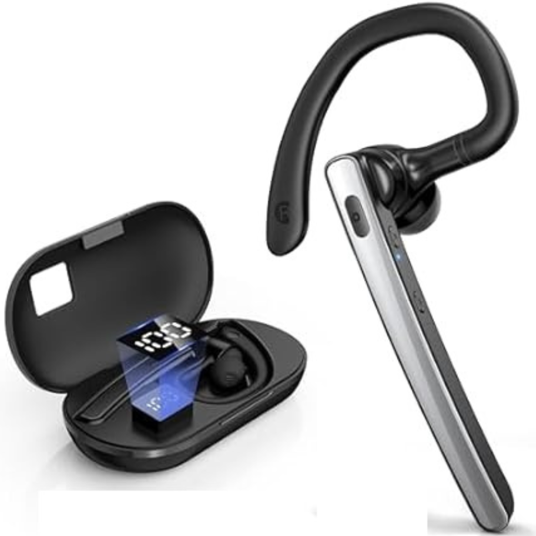 Bluetooth V5.3 Wireless Headset  w/600mAh Charging Case