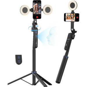 Auto Face Tracking 360° Rotating Tripod w/Fill Light