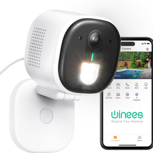 Winees 2K WiFi Security Camera w/AI & Night Vision