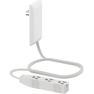 3-Outlet Flat Extension Cord w/3' Cord