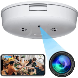 HD 1080P Smoke Detector Spy Camera w/Motion Detection & App