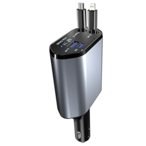 4-in-1 Fast Charging Dual USB Car Charger