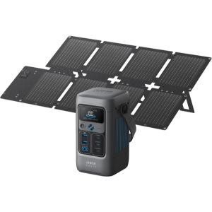 Anker Solix C200 192Wh LiFePO4 Portable Power Station & 60W Solar Panel