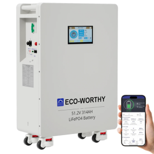 Eco-Worthy 16.07kWh 48V LiFePO4 Solar Backup Battery