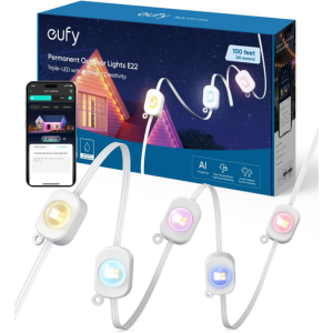 Eufy 100' Smart Permanent RGBWW LED Outdoor Lights w/App