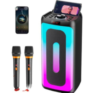 Bluetooth Karaoke Machine w/2 Mics