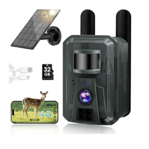 4G Cellular Solar Trail Camera w/App & Night Vision