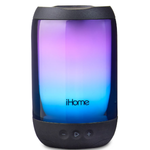 iHome PlayGlow Waterproof Bluetooth Speaker w/Color Changing Lights & Rechargeable Battery
