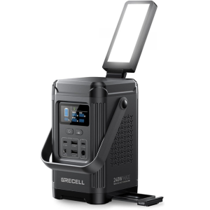 Portable 154Wh Solar Power Station w/LED & Stand